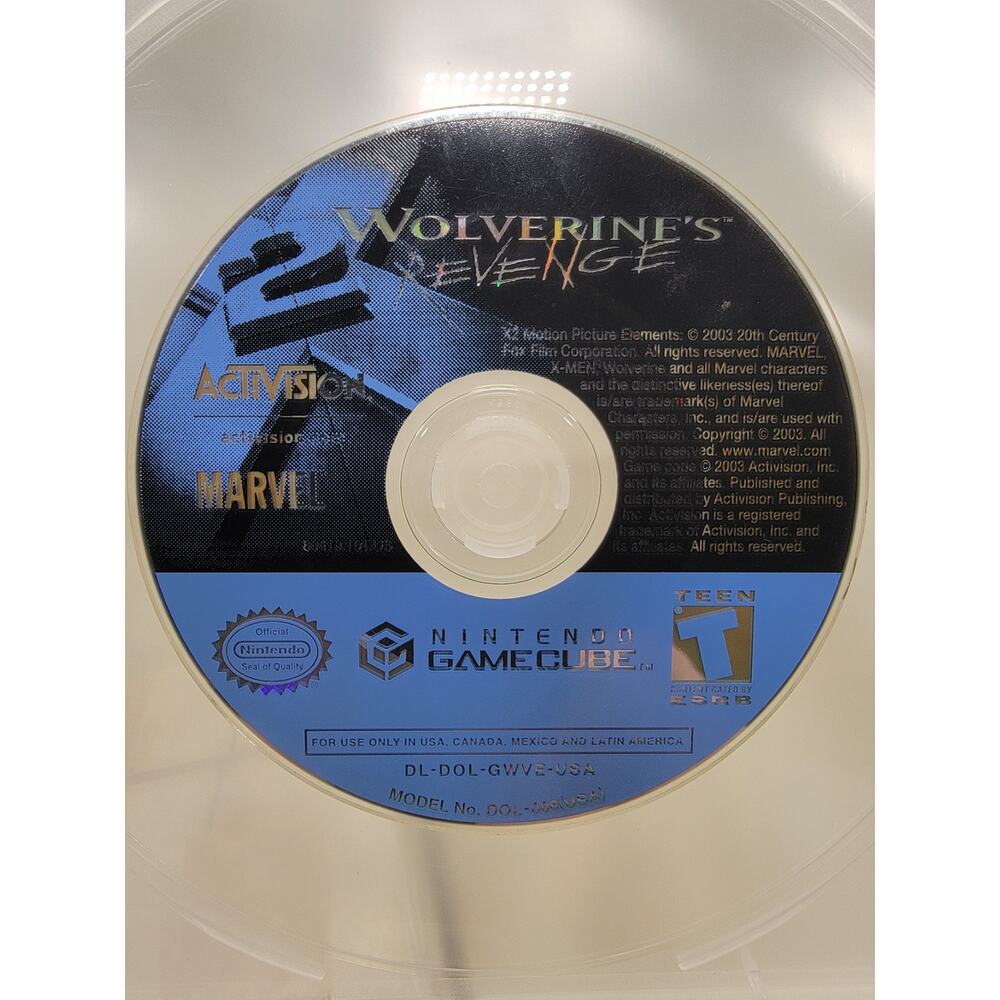X2: Wolverine's Revenge (Nintendo GameCube, 2003) Disc Only